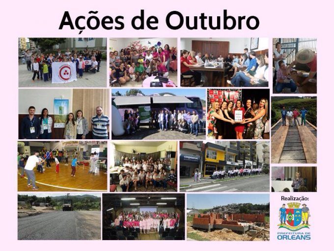 Prefeitura de Orleans apresenta ações realizadas em Outubro